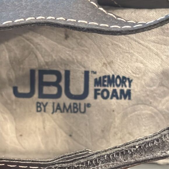 JBU Women’s Charcoal Strappy Mary Jane Memory Foam Sandals Size 8.5 - Picture 6 of 9